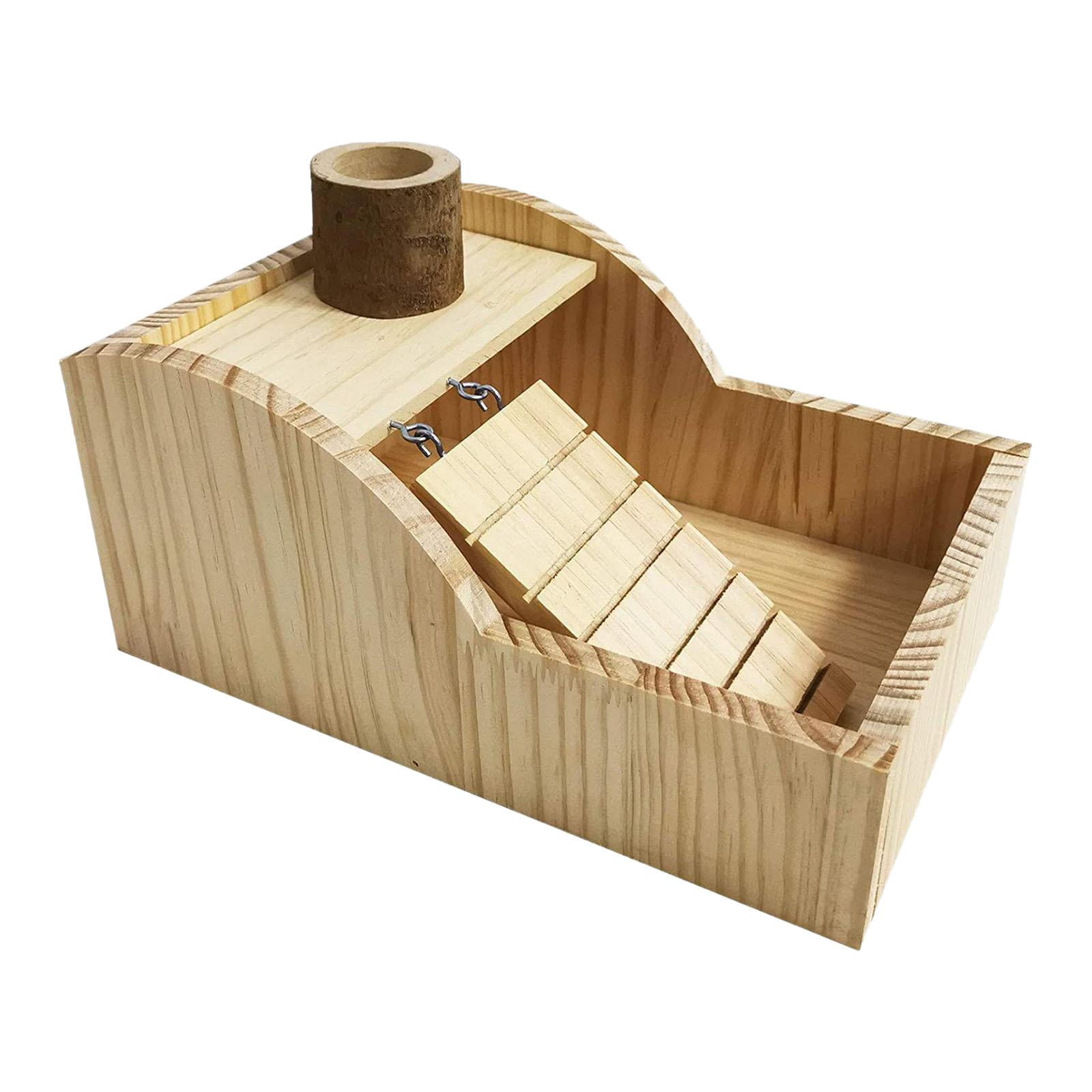 FITYLE Hamster House Cage Accessories Hideaway Cabin Play Toy Fun with Ladder Gerbil House for Syrian Hamsters Rat Small Pet Gerbils