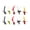 D, variant on Popper Fly Lure Set for Freshwater Anglers, Topwater Single Hook Lures with Tail Dressing for Trip Tackle Gear