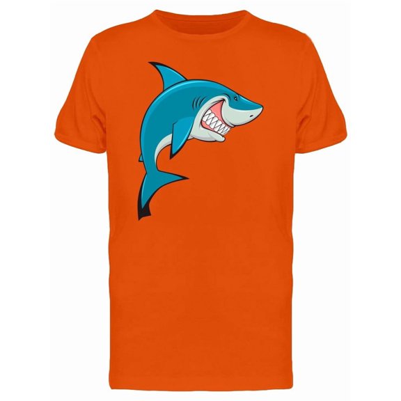 Blue Shark Cartoon Sideview Tee Men's -Image by Shutterstock