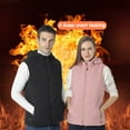 thumbnail image 4 of Heated Vest Womens Fast Warm Up Two Control 11 Heat Zones Smart Warming Hooded Sleeveless Zip Up Jacket Layer Heated Vest Regular Fit Woman Vest, 4 of 9