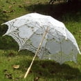 thumbnail image 5 of Lace Umbrella Parasol Vintage Wedding Bridal Umbrella for Decoration Photo Lady Costume 1920s Party (White), 5 of 12