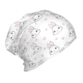 thumbnail image 2 of Honeii Heart Rabbit Print Kids Knit Beanie Watch Hat ,Knit Cap for Boys and Girls, 2 of 7