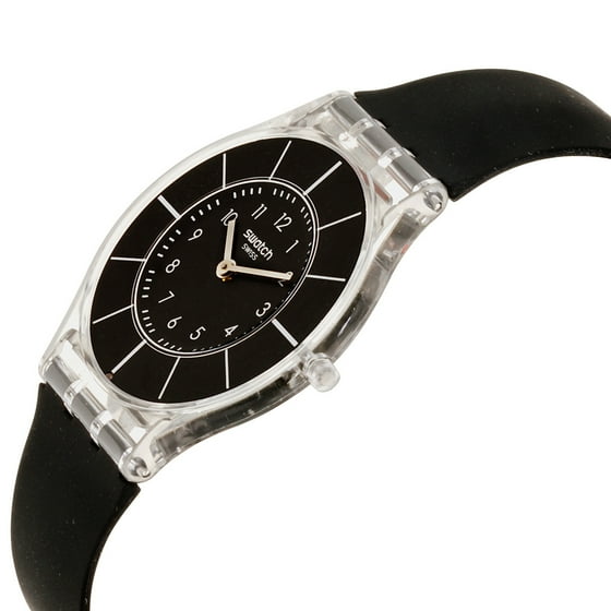 Swatch Swatch Skin Black Classiness Black Dial Silicone Strap Ladies