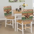 thumbnail image 5 of Country Stars Dining Chair Back Cover Only, Vintage Wood Grains Bless Our Home Farm Set of 8 Chair Back Covers, Removable Washable for Dining Room, Banquet & Holiday Decoration, 5 of 9