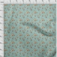 thumbnail image 4 of oneOone Viscose Chiffon Turquoise Blue Fabric Florals Fabric For Sewing Printed Craft Fabric By The Yard 42 Inch Wide, 4 of 4