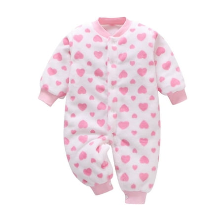 

baby girl clothes Baby Boys Print Thick Warm Jumpsuit Playsuit Romper Clothes
