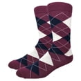 thumbnail image 2 of COUVER Mens Cotton Argyle Crew Dress Socks Black Gray Charcoal 2 Pairs Size 8-13 (Mens), 2 of 8