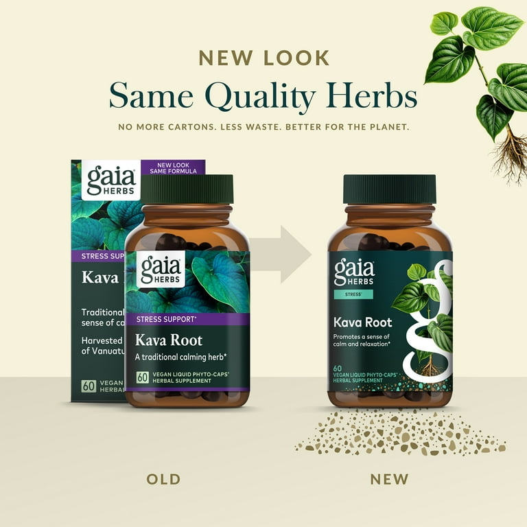 sagmina RIEVA 120ml 3本セット Gaia Herbs Kava Kava Root Liquid Capsules Vegan 60 Count for Calm