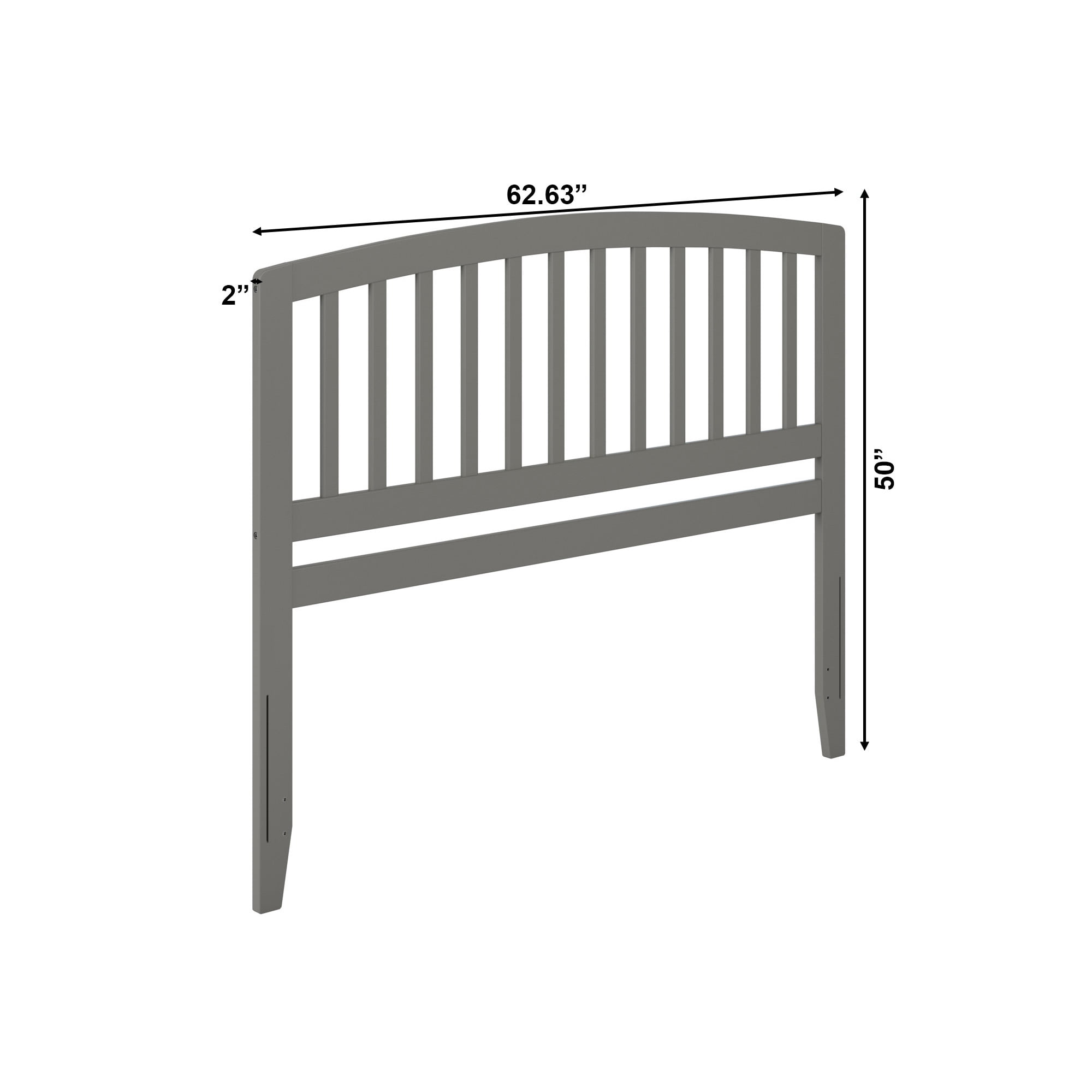AFI Richmond Queen Solid Wood Headboard, Grey