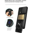 thumbnail image 4 of Heavy Duty Protection Case for Motorola Edge 20 Pro (Not 20), Magnetic Ring Kickstand Slide Camera with Card Holder Phone Cover for Motorola Edge 20 Pro LJK Black, 4 of 9