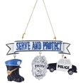 thumbnail image 1 of Kurt Adler Serve and Protect Police Boots Shield Car Christmas Tree Ornament A1542 New White -, 1 of 1