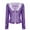 Purple-b, variant on Women's Jackets Puff Long Sleeve Sequin Cropped Blazer Fashion Party Open Front Cardigan Sparkle Lightweight Outwears