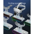 thumbnail image 6 of VR Charging Dock for Meta Quest 3/Quest 3S, Fast Charging Station with RGB 2 Rechargeable Batteries for Oculus Quest 3 Accessories, VR Headset Holder Stand & Controller Mount, 6 of 7