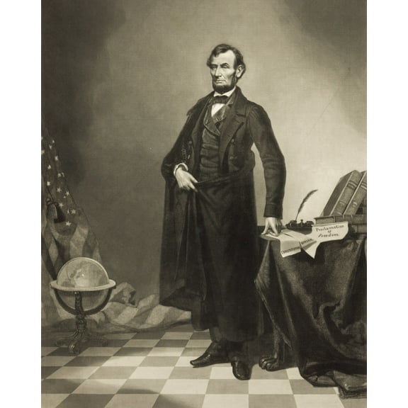 Print: Abraham Lincoln, circa 1865