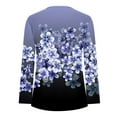 thumbnail image 4 of Enjoytime Women's Blouses Plus Size Floral Printed Button Down Shirts V-Neck Long Sleeved Womens Tops Outfits, 4 of 4