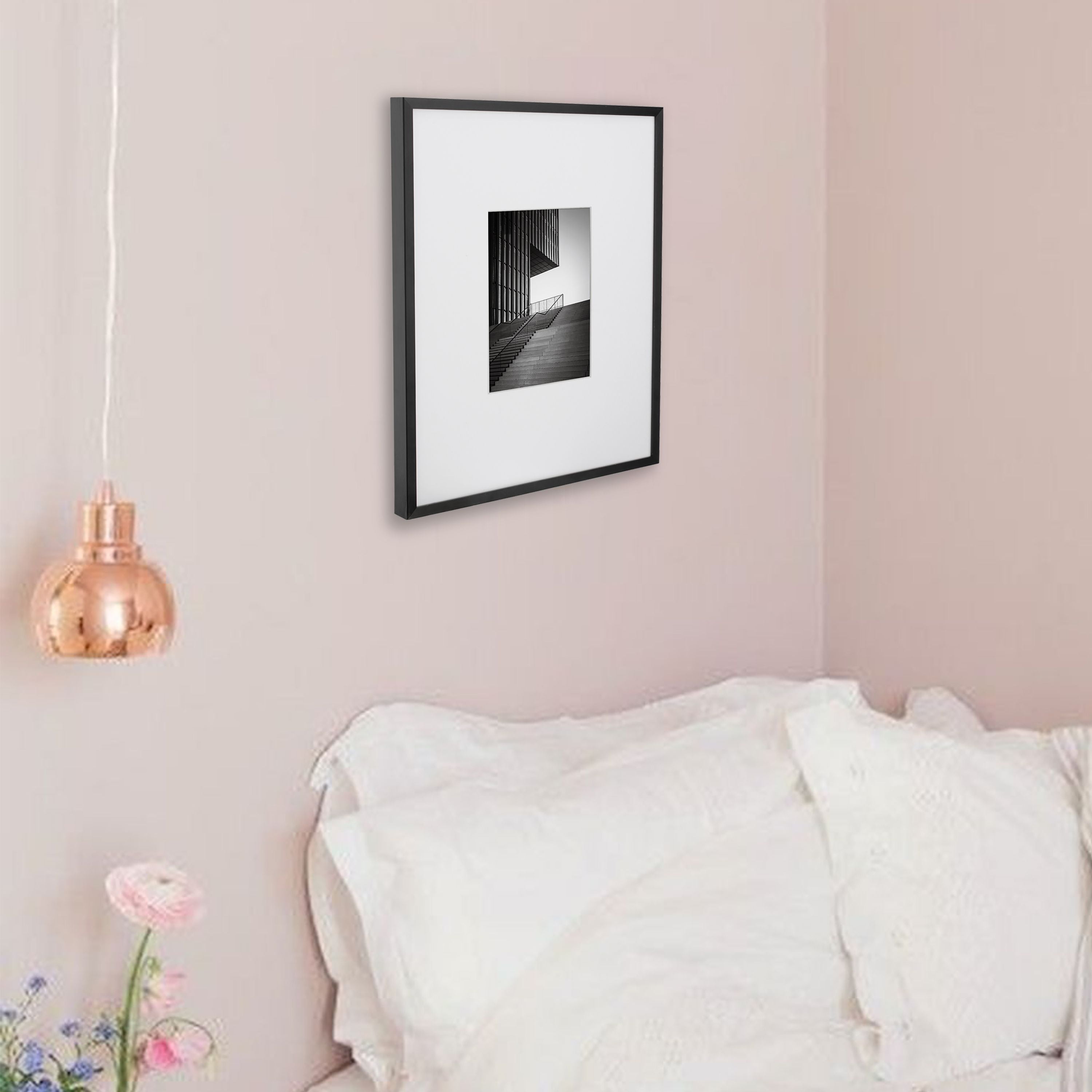 Better Homes & Gardens 11x14 Matted to 5x7 Metal Gallery Wall Picture Frame, Black, Non Glare