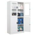 thumbnail image 6 of Fesbos Metal Storage Cabinet for Home Office,71" Glass Lockable Door,2 Adjustable Shelf Organizer Pantry Locker, 6 of 9