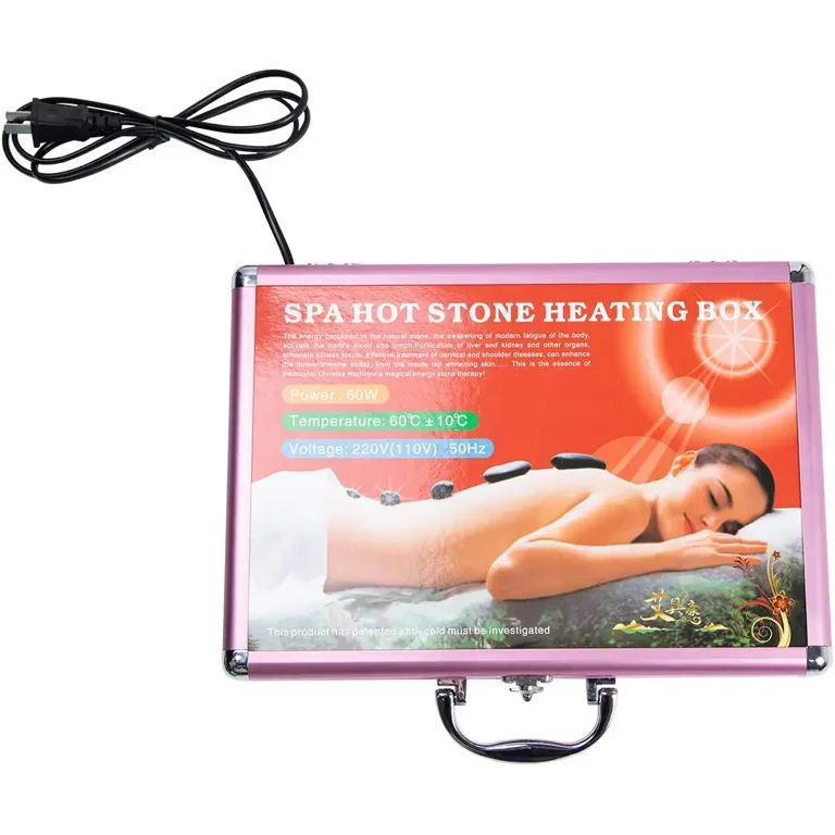 20pcs/set Hot Stone Massage Set Heater Box Relieve Stress Back Pain Health  Care