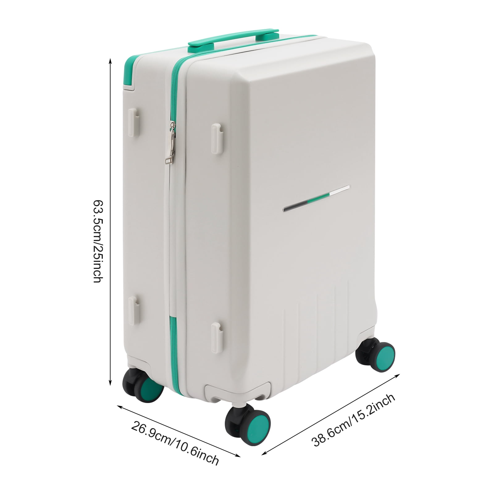 Wide Handle 24 inch Luggage with Spinner Wheels,Aluminum Frame All-PC Hard Shell Medium Suitcase,Trunk Wide Handle Luggage for Travel,TSA Lock Airline Approved Luggage Checked-Medium