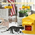 thumbnail image 6 of TURBRO Heated Dog House Outdoor, Insulated and Weatherproof Iron Shelter for Feral and Dogs Outside, Heating Pad Bed with 14.7ft Anti-Bite Cord, UL Test Passed, Yellow, 6 of 11