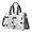 Sleeping Cat White Pattern, variant on Rainbow Cat and Yarn White Pattern Canvas Messenger Tote Bag, Laptop Shoulder Bag with Multi Pockets & Removable Strap, Large Capacity Gifts for Work Travel Shopping