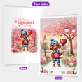 thumbnail image 2 of Happy Valentine’s Day Adorable Rhodesian Ridgeback Puppy Holding Heart Balloon 5x7in Folded Greeting Card Ridgebacks Dog Lover Gifts Single Note Card with Envelope - 00030, 2 of 5