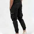 thumbnail image 7 of UVEASISHA Men's Fashion Cargo Pants Multi Pockes Tapered Work Pants Outdoor Lightweight Hiking Pants Military Tactical Trousers Sales Today,Black,L, 7 of 7
