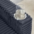 thumbnail image 5 of 56.5" Comfortable Fluffy Corduroy Lazy Sofa with Storage Ottoman, Single Chair Sofa with USB Port and Hidden Table Armrests, Modern Upholstered Sofa for Living Room Apartment, Dark Gray, 5 of 9