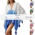 thumbnail image 3 of Shrysg Women's Lightweight Chiffon Tassel Shawl Beach Scarf Open Front Casual Cover-Up for Spring Summer Vacation, 3 of 6