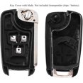 thumbnail image 4 of 3 Buttons Car Key Fob Case Remote Control Replacements Compatible for Opel Vauxhall Buick Astra Insignia Vectra Chevrolet Cruze Aveo Spark Captiva Orlando (1 Pcs) S01, 4 of 6