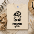 thumbnail image 2 of Football Raiders Girl Messy Bun Inspired Graphic T-Shirt, 2 of 6