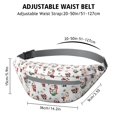 thumbnail image 3 of Fanny Pack White Christmas Santa Pattern Waist Pack Bag,Running Cross Bag,Waterproof Large Fanny Packs for Women Men for Travel Running Hiking Cycling, 3 of 6