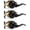 Black, variant on PETGLE Wave Style Privacy Door Handles Interior Black Door Lever Lock Keyless Door Lockset for Bedroom and Bathroom Reversible Door Handle Knob for Left and Right Handed Doors, 4 Pack