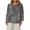 #02Gray, variant on Women Vintage Floral Border Print Blouses Loose Crew Neck 3/4 Sleeve Lightweight Casual Shirts Retro Distressed Botanical Printed Tunic Tops for Daily Vacation Green L
