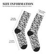 thumbnail image 3 of Rocae Black White Halloween for Adult Socks Casual Athletic Stretchy Loose Socks for Women Men Non-Slip Middle Tube Socks, 3 of 7