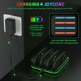 thumbnail image 6 of 4-in-1 Controller Charging Dock Compatible with Switch 2 JoyCons, Game Console Handles Charger Stand with LED Indication for Switch 2 (Black), 6 of 8