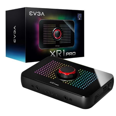 EVGA XR1 Pro Capture Card, 1440p/4K HDR Capture/Pass Through, Certified for OBS, USB 3.1, ARGB, Audio Mixer