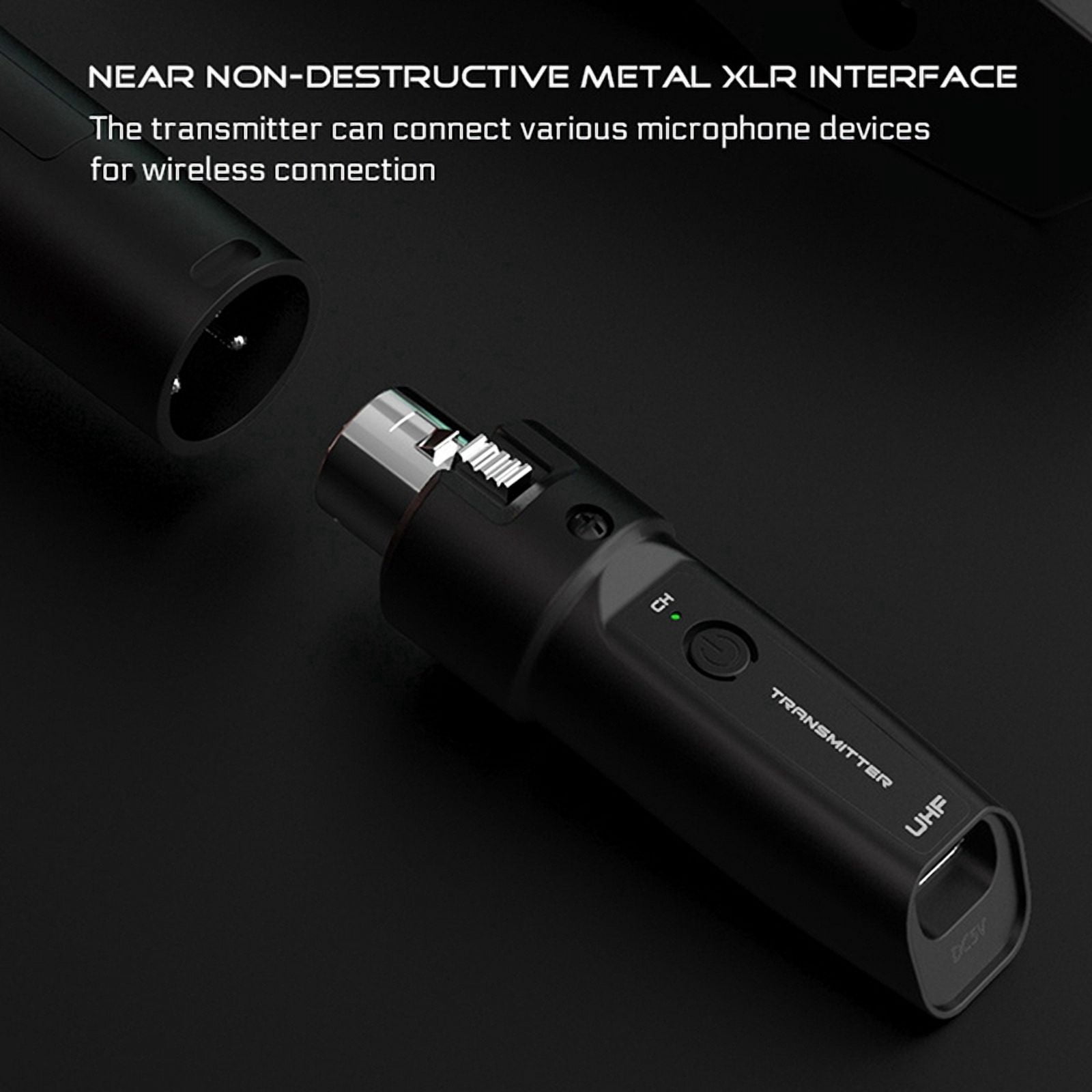 2X Wireless Audio Transmission Receiver and Transmitter System Professional Guitar XLR