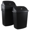 thumbnail image 4 of Zopnny 4-Pack 18 Gallon Tall Kitchen Swing Top Garbage Can, Plastic Swing Top Lid Trash Can, Black, 4 of 7