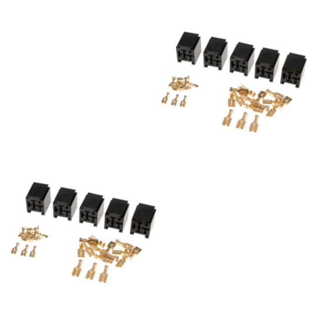Kenally 5Pcs 80A Relay Connector 4-Pin Mounting + Terminals Base Holder Socket Tipo 1 2piezas