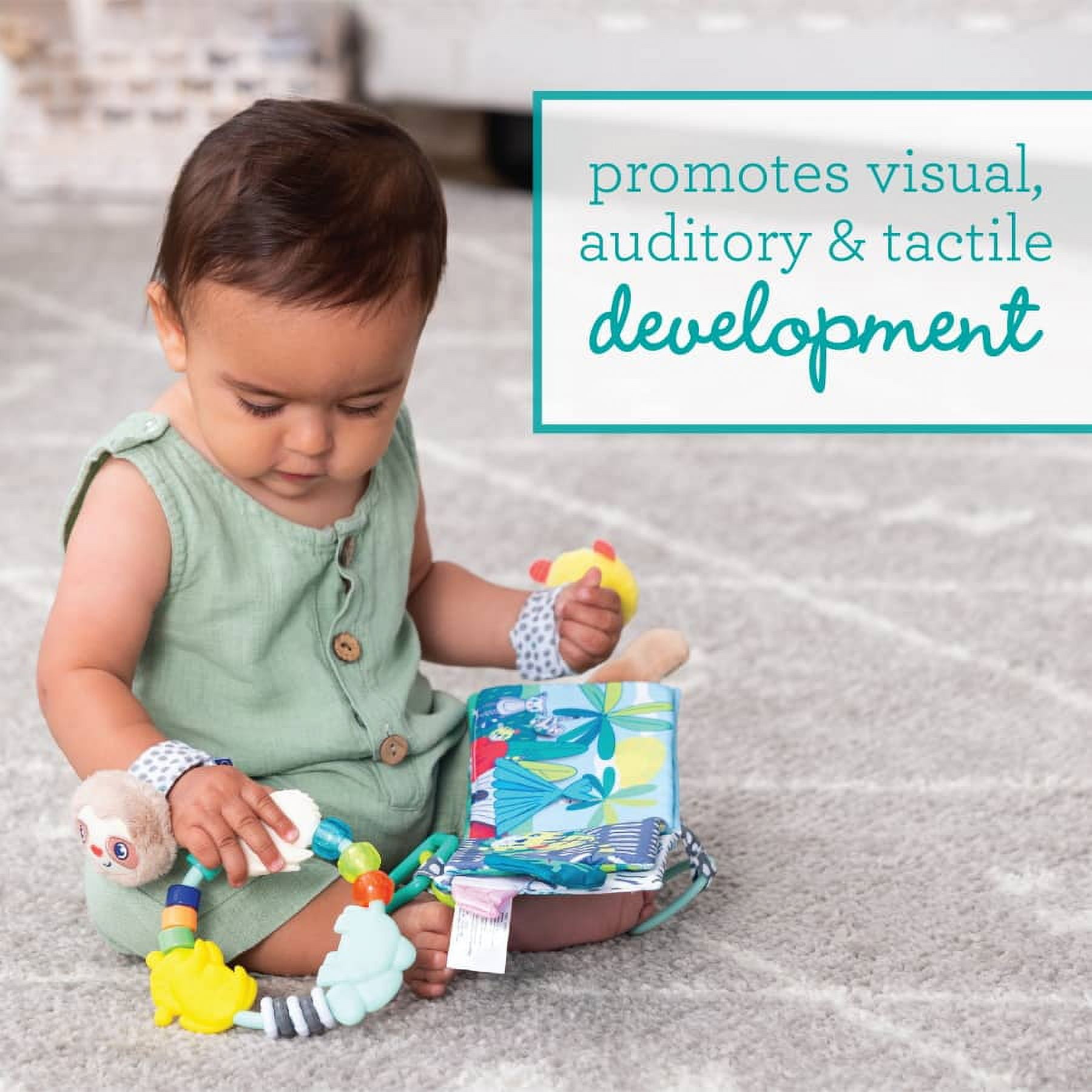 Infantino Sights & Sounds Sensory Gift Set, 0-12 Months, 3-Piece Set, Multicolor
