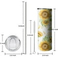 thumbnail image 7 of Sunflowers Skinny Tumbler 20oz - Double Wall Vacuum Insulated Tumbler- Birthday Gifts for Mom Sister Friends Women, 7 of 7