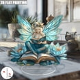 thumbnail image 5 of Enchanting Fairy Reading Book Acrylic Statue Inspirational Message Sign Desk Ornament For Home, 5 of 5