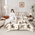 thumbnail image 4 of Castle Fairy Western Cowboys Twin Comforter Sets,Animal Highland Cow Bedding Set, 4 of 8