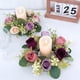 thumbnail image 4 of Pequeños Anillos de Vela Guirnaldas Florales Anillos de Vela Guirnalda de Flores para Mesas Rosa Realista para Centros de Mesa de Boda Arreglo Floral para el Hogar, 4 of 6