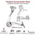 thumbnail image 3 of Bisagra de cierre suave Yashi Bisagra de soporte de tapa de metal Ajustable alta resistencia plateada, 3 of 4
