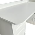 thumbnail image 4 of Noble House Florin 55" L-Shaped Corner Desk with Hutch, Study Modern Style Table, Integrated Bookshelf, White, 4 of 11