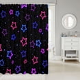 thumbnail image 2 of Manfei Cute Stars Shower Curtain 72Wx84L,Lovely Cartoon Themed Bathroom Shower Curtain,Black, 2 of 5