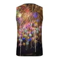 thumbnail image 4 of Penkiiy Mens 3D Fireworks Print Tank Top Novelty Graphic Breathable Sleeveless Flame Print Beach Shirt M Hot Pink, 4 of 4