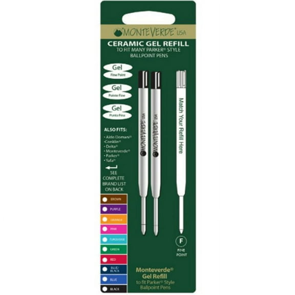 Monteverde Parker Style Gel Ballpoint Pen Refill - Green